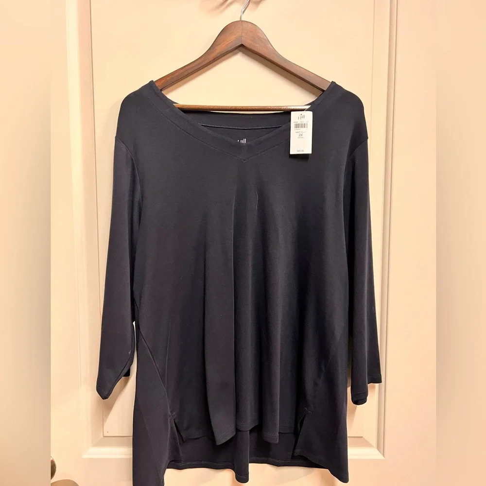 J Jill 3/4 length knit shirt - Picture 2 of 3